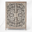 Lombok Handcarved 2 Door Wardrobe White Wash 2