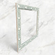 Luxury Bone Inlay Floral Mirror Green