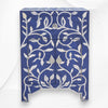 Chevet Incrustation Nacre 1 Tiroir 2 Portes Lily Design Bleu Foncé