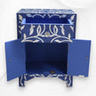 Chevet Incrustation Nacre 1 Tiroir 2 Portes Lily Design Bleu Foncé