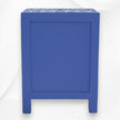 Chevet Incrustation Nacre 1 Tiroir 2 Portes Lily Design Bleu Foncé