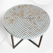 MOP Inlay Coffee Table Diamond Stripe Grey 2
