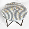 MOP Inlay Coffee Table Diamond Stripe Grey 2