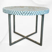 MOP Inlay Coffee Table Diamond Stripe Grey 6