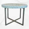 MOP Inlay Coffee Table Diamond Stripe Grey 6