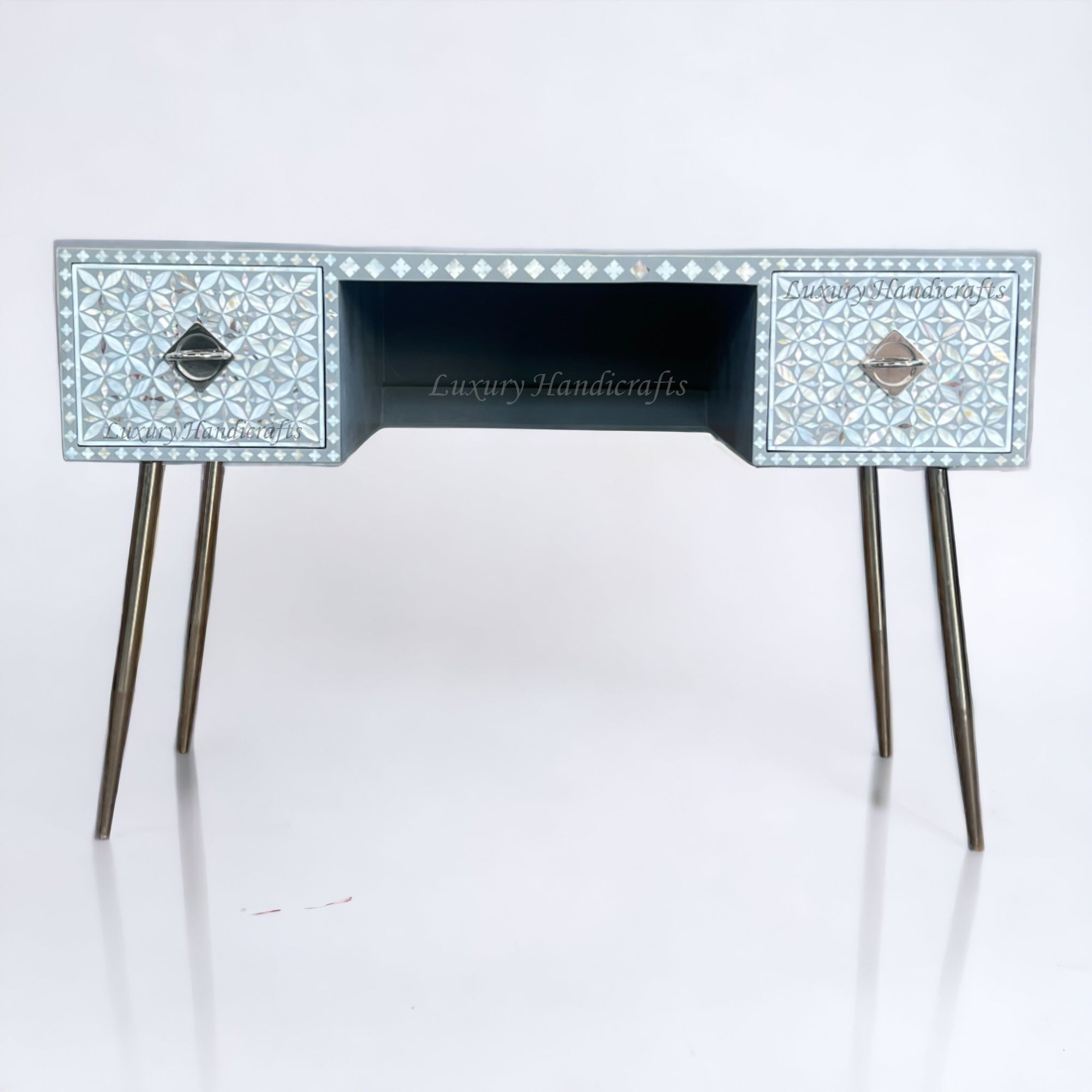 MOP Inlay Geometric Desk Chrome