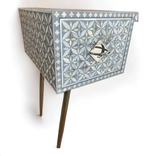 MOP Inlay Geometric Desk Chrome