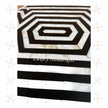 MOP Inlay Hexagonal Stripe Side Table Black 5