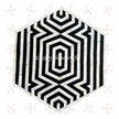 MOP Inlay Hexagonal Stripe Side Table Black 4