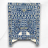 MOP Inlay 1 Drawer 2 Door Bedside Table Dark Blue 4