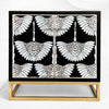 MOP Inlay 2 Door Swan Cabinet Black 