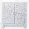 MOP Inlay Floral 2 Door Cabinet White 5