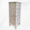 MOP Inlay Floral 6 Drawer Tallboy Chest Milk Chocolate 2