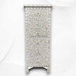 MOP Inlay Floral 6 Drawer Tallboy Chest Pink Chocolate 5