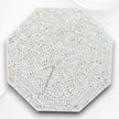 MOP Inlay Floral Octagonal Coffee Table White 4