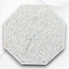MOP Inlay Floral Octagonal Coffee Table White 4