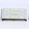 MOP Inlay Moroccan 9 Drawer Chest White