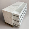 MOP Inlay Moroccan 9 Drawer Chest White