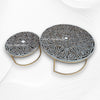 MOP Inlay Nesting Table Set Floral Black 3