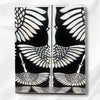 MOP Inlay Swan Cabinet 4 Door Black 3