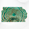Malachite Flower Accent Table In Brass 1