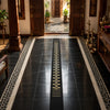 Cuddapah Marble Kolam Brass Inlay Floor Strip