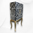 Millie Bone Inlay Bar Cabinet Peacock Black 2