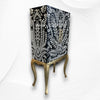 Millie Bone Inlay Bar Cabinet Peacock Black 2