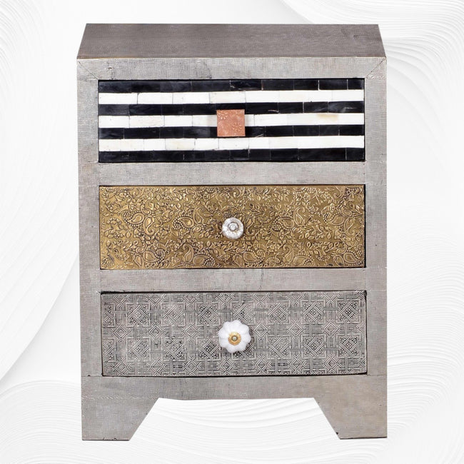 Mixie 3 Drawer Bedside 1