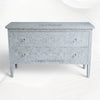 Moghul Flower MOP Inlay 2 Drawer Chest Seafoam 1