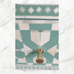 Moroccan Bone Inlay 1 Drawer Bedside Green 4