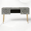 Moroccan Bone Inlay Desk Black 1