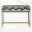 Moroccan Bone Inlay 3 Drawer Console Black 4