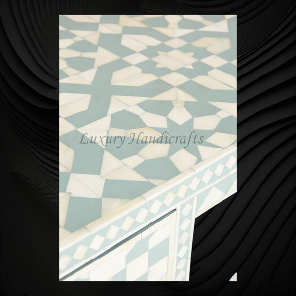 Moroccan Bone Inlay Desk Green