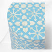 Moroccan Bone Inlay Round Side Table Aqua 2