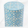 Moroccan Bone Inlay Round Side Table Aqua 1