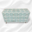 Bone Inlay Dresser Moroccan 6 Drawers Mint Green 1