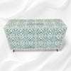 Bone Inlay Dresser Moroccan 6 Drawers Mint Green 1