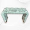 Moroccan MOP Inlay Waterfall Console Table Green 1