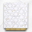 Mother Of Pearl Inlay Star Side Table Brass Base White 4