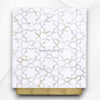 Mother Of Pearl Inlay Star Side Table Brass Base White 4