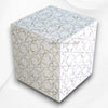 Mother Of Pearl Inlay Star Side Table Brass Base White 2