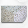 Mother Of Pearl Inlay Star Side Table Brass Base White 3