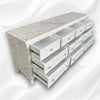White Mother Of Pearl Inlay sideboard 10 Drawers 3