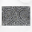 Mother Of Pearl Inlay Floral 3 Drawer Bedside Black