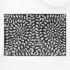 Mother Of Pearl Inlay Floral 3 Drawer Bedside Black