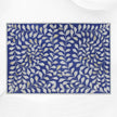 Mother Of Pearl Inlay Floral 3 Drawer Bedside Blue