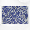 Mother Of Pearl Inlay Floral 3 Drawer Bedside Blue
