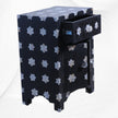 Mother Of Pearl Star 1 Drawer 2 Door Bedside Table Black