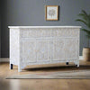 Buffet Floral Incrustation De Nacre Bleu Clair